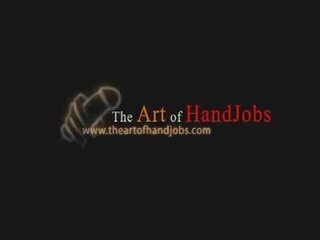The taide of handjobs: mahtava runkkaus varten povekas milf