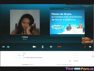 South American damsel Teasing Her Big Tits On Skype