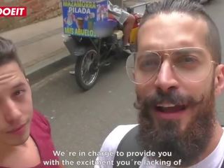 Letsdoeit - koket latina weg vendor cheers omhoog klant met spuitende poesje