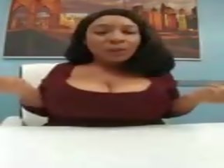 Big Titty Ebony Jiggling Boobs in Office, sex video a7