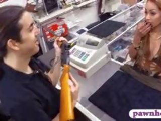 Crazy Latin slut Tries To Sell Her Gun She Brought In